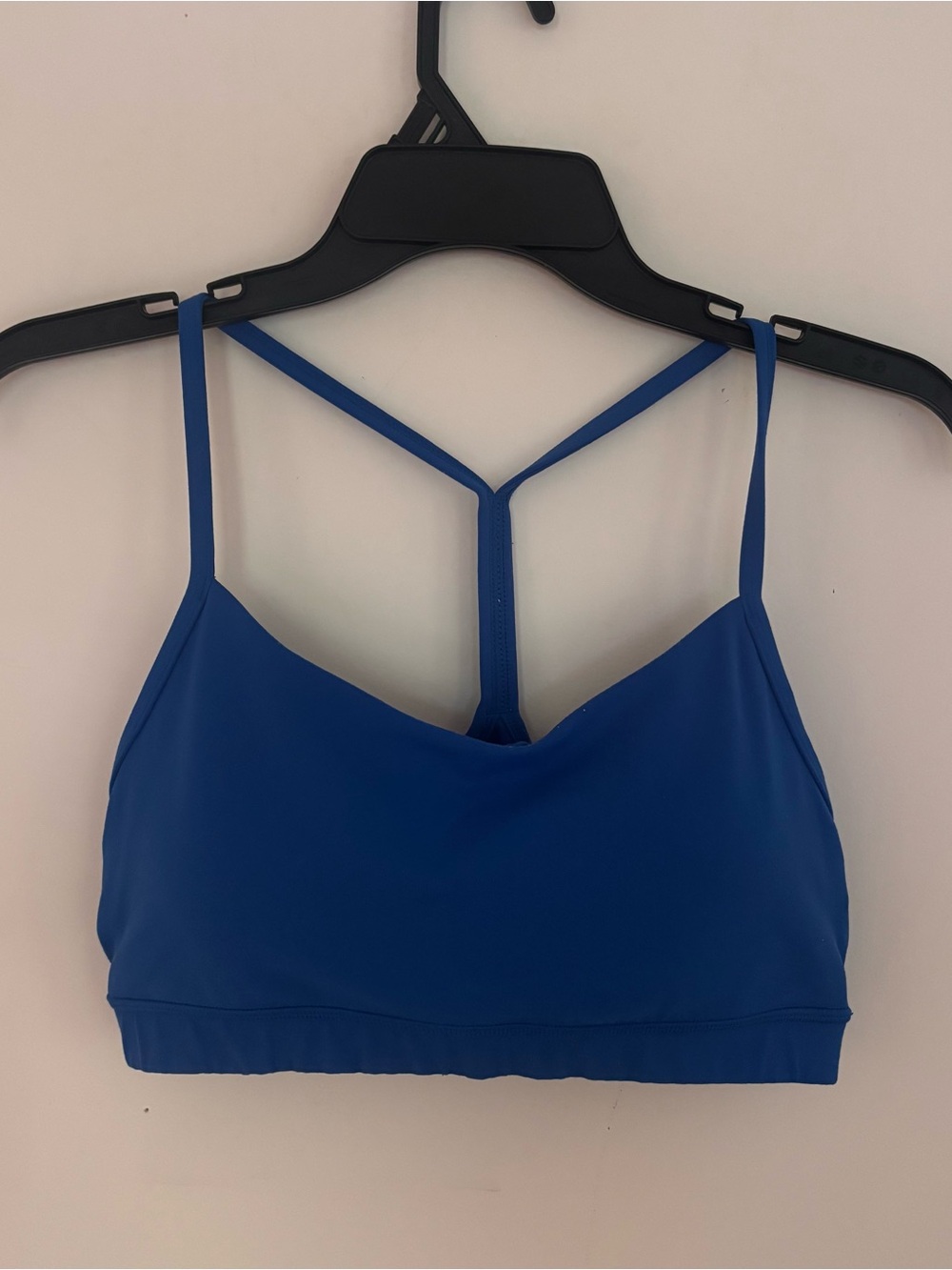 CRZ YOGA Blue Strappy Y-Back Sports Bra with Removable Pads